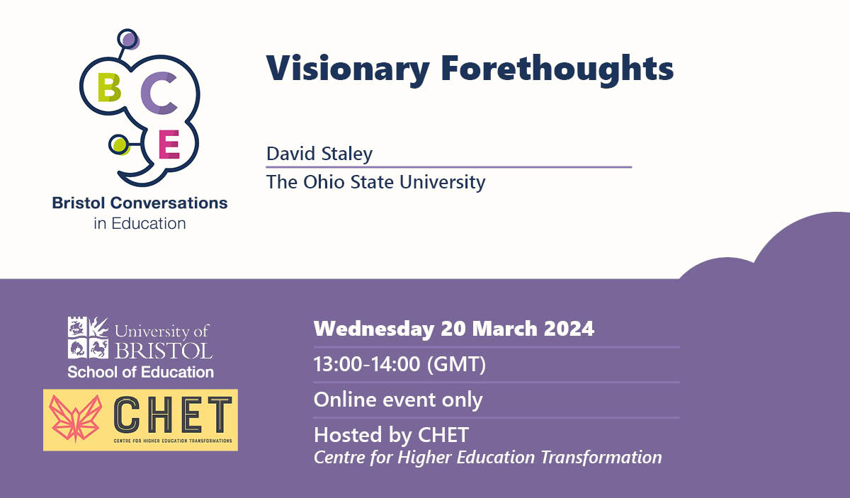 Poster for BCE: Visionary Forethoughts on Wednesday, 20 March 2024
